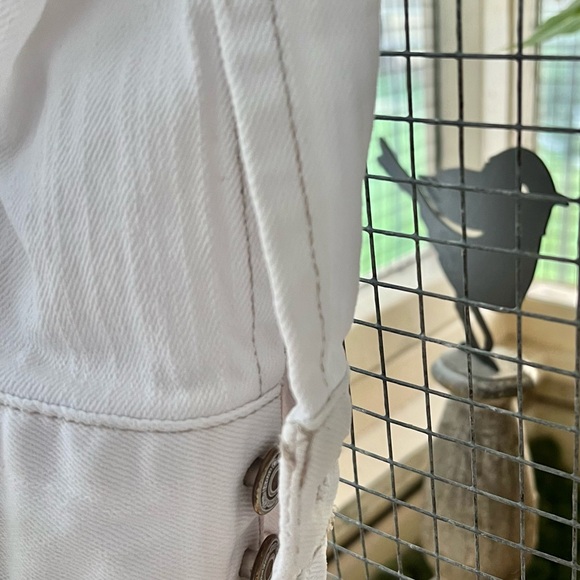 Calvin Klein White Denim Jacket L - Picture 4 of 7